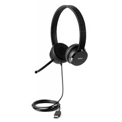 Lenovo 100 Headset on-ear wired USB black for 4XD0X88524
