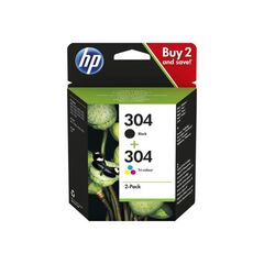 HP 304 2-pack black, colour (cyan, magenta, 3JB05AE