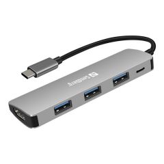 Sandberg USB-C Dock HDMI+3xUSB+PD 100W Docking 136-32