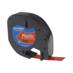 DYMO LetraTAG Plastic black on red Roll (1.2 cm x 4 m) S0721630