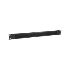 equip Pro Brush strip panel black, RAL 9005 1U 327413