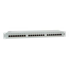 LogiLink EconLine Patch panel RJ45 X 24 light grey, RAL NP0053