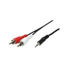 LogiLink Audio cable stereo mini jack male to RCA x 2 CA1042