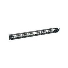 equip Patch panel with cable management black 1U 19 24 769124