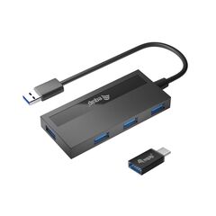 128956 4-Port USB 3.0 Hub with USB-C Adapter