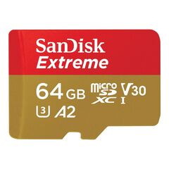 SanDisk Extreme Flash memory card (microSDXC SDSQXAH064G-GN6MA