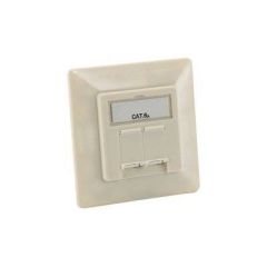 equip Professional Flush mount outlet RJ45 X 2 pearl 125775