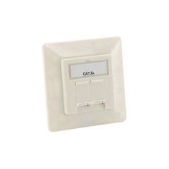 equip Professional Flush mount outlet RJ45 X 2 pure 125772