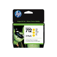 HP 712 3pack 29 ml yellow original DesignJet ink 3ED79A