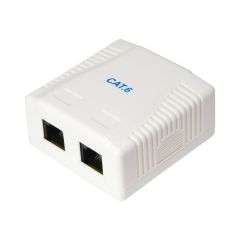 equip Pro Network surface mount box RJ45 X 2 white 235214