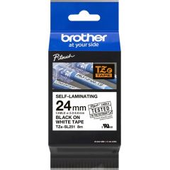 Brother TZe-SL251 / Self-adhesive / black on white / Roll (2.4 cm x 8 m)