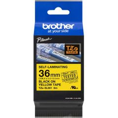 Brother TZe-SL661 / Self-adhesive / black on yellow / Roll (3.6 cm x 8 m)