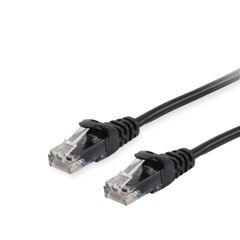 equip Slim / Patch cable / Cat.6A F/FTP Slim Patch Cable, 0.5m, Black