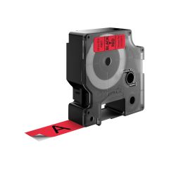 DYMO D1 Glossy black on red Roll (1.9cm x 7m) 1 S0720870