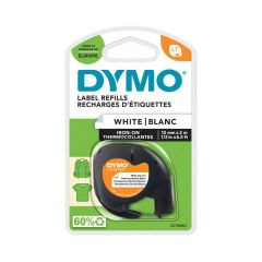 DYMO LT Labelling tape Tape colour: White Font colour: Black 12 mm 2 m