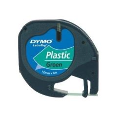 DYMO LetraTAG Plastic black on green S0721640