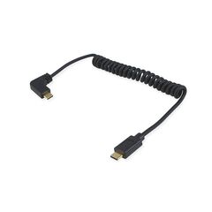 Equip USB 2.0 C to C 90°angled Coiled Cable, M M, 1.0m 128889