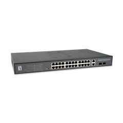 LevelOne 28-Port Web Smart Gigabit PoE Switch GEP-2841