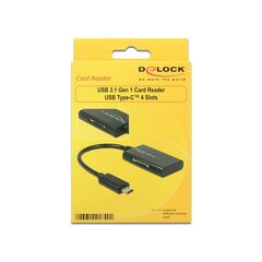 DeLOCK USB 3.1 Gen 1 Card Reader USB TypeC male 4 Slots 91740