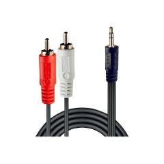 Lindy Premium Audio cable RCA x 2 (M) to stereo mini jack 35682