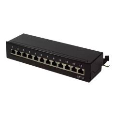 LogiLink Patch panel wall mountable RJ45 X 12 black NP0017