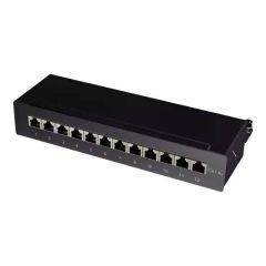 LogiLink Patch panel wall mountable RJ45 X 12 black NP0019B