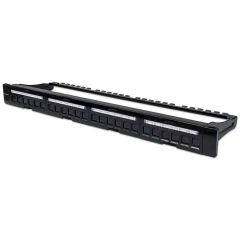 Intellinet Patch Panel, Blank, 1U, 24Port, Black 720427