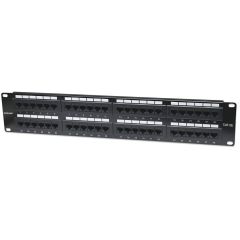 Intellinet Patch Panel, Cat5e, UTP, 48Port, 2U, Black 513579