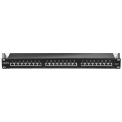 LINDY Patch panel RJ45 X 24 black 1U 25990