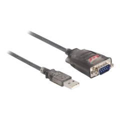 Delock Serial adapter USB 2.0 RS232 x 1 black, 61400