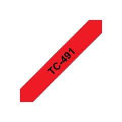 Brother Black on red Roll (0.9 cm) laminated tape for TC491