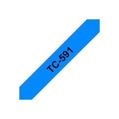 Brother TC591 9 mm x black on blue laminated tape for TC591