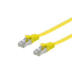 Equip Cat 6A U FTP Flat Patch Cable 0.5m Yellow 607667