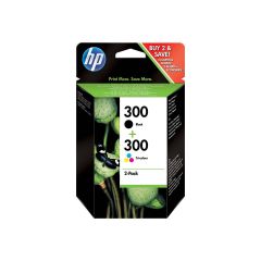 HP 300 2pack black, colour (cyan, magenta, yellow) CN637EE