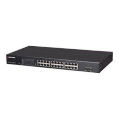 Intellinet 24-Port Gigabit Ethernet PoE+ Web-Managed Switch with 2 SFP Ports, 24 x PoE ports, IEEE 802.3at/af Power over Ethernet (PoE+/PoE), 2 x SFP, Endspan, 19" Rackmount - Switch - Managed - 24 x 10/100/1000 (PoE+) + 2 x SFP - desktop, rack-mountable - PoE+