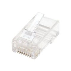 Intellinet RJ45 Modular Plugs, Cat5e, UTP, 2-prong, for stranded wire, 15 µ gold plated contacts, 100 pack - Network connector - RJ-45 (M) - UTP - CAT 5e (pack of 100)