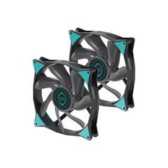 IceGale - Case fan - 140 mm - black (pack of 2) | ICEGALE14-C2A