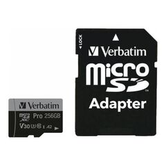 Verbatim PRO U3 - Flash memory card (microSDXC to SD adap | 47045
