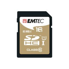 EMTEC Gold+ - Flash memory card - 16 GB - Class  | ECMSD16GHC10GP