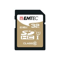 EMTEC Gold+ - Flash memory card - 32 GB - Class  | ECMSD32GHC10GP