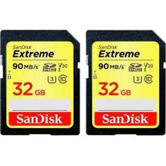 SanDisk Extreme Plus 32GB SDHC Memory High SDSDXWT032GGNCI2