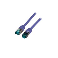 EFB-Elektronik - Patch cable - RJ-45 (M) to RJ-45 (M) - 1.5 m - 6 mm - S/FTP - CAT 6a - IEEE 802.3af/IEEE 802.3at/IEEE 802.3bt - halogen-free, molded, snagless - violet | MK6001.1,5VI, image 