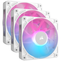 Corsair RX RGB Series iCUE LINK RX120 White 120mm Fan Triple Kit - 120mm / xxx RPM / x-pin | CO-9051022-WW, image 