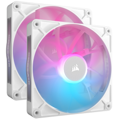 Corsair RX RGB Series iCUE LINK RX140 White 140mm Fan Dual Kit - 140mm / xxx RPM / x-pin | CO-9051024-WW, image 