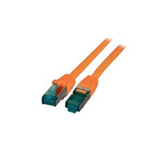 EFB-Elektronik - Patch cable - RJ-45 (M) to RJ-45 (M) - 1 m - 6 mm - S/FTP - CAT 6a - halogen-free, molded, snagless, silicone-free - orange | MK6001.1O, image 