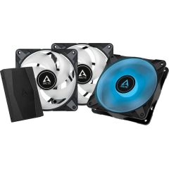Arctic P12 PWM PST RGB 0dB black, LED control, 120mm, pack of 3