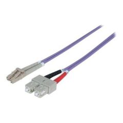 Intellinet Fibre Optic Patch Cable, OM4, LC/SC, 1m, Viol | 751049