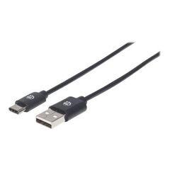 Manhattan USB-C to USB-A Cable, 2m, Male to Male, Black, | 354929