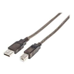 Manhattan USB-A to USB-B Cable, 15m, Male to Male, Activ | 152389