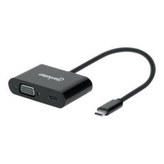 Manhattan USB-C to VGA and USB-C (inc Power Delivery), 1 | 153430